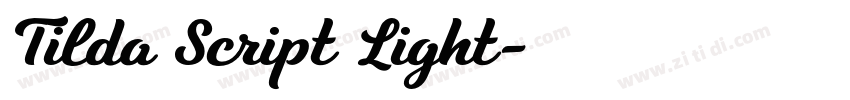 Tilda Script Light字体转换 Tilda Script Light字体转换